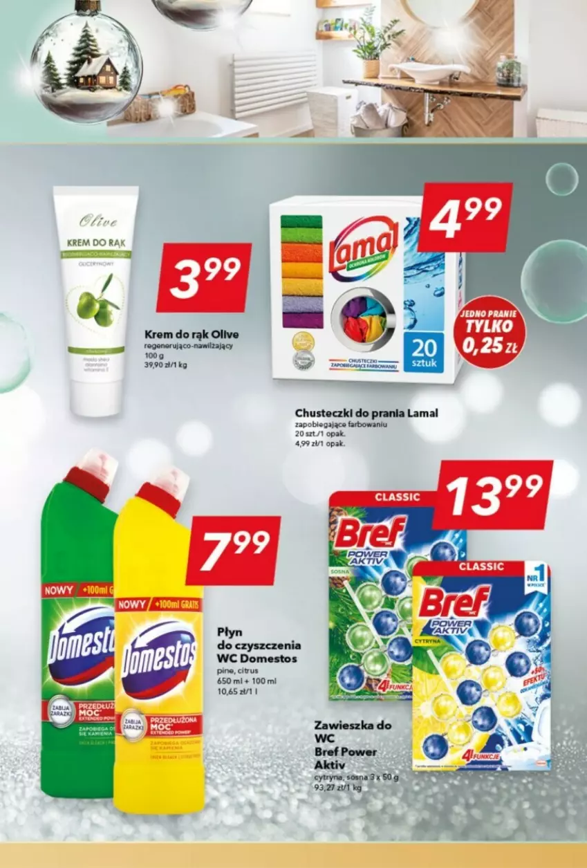 Gazetka promocyjna Lewiatan - ważna 21.11 do 27.11.2024 - strona 9 - produkty: Chusteczki, Chusteczki do prania, Domestos, Fa, Krem do rąk, Płyn do czyszczenia wc