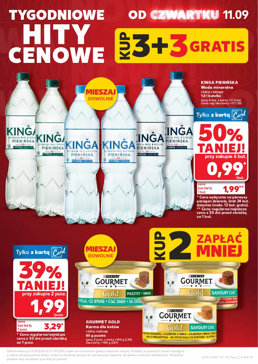 Gazetka promocyjna Kaufland - Gazetka tygodnia - ważna 11.09 do 17.09.2025 - strona 3 - produkty: Gourmet Gold, Gra, Woda, Woda mineralna