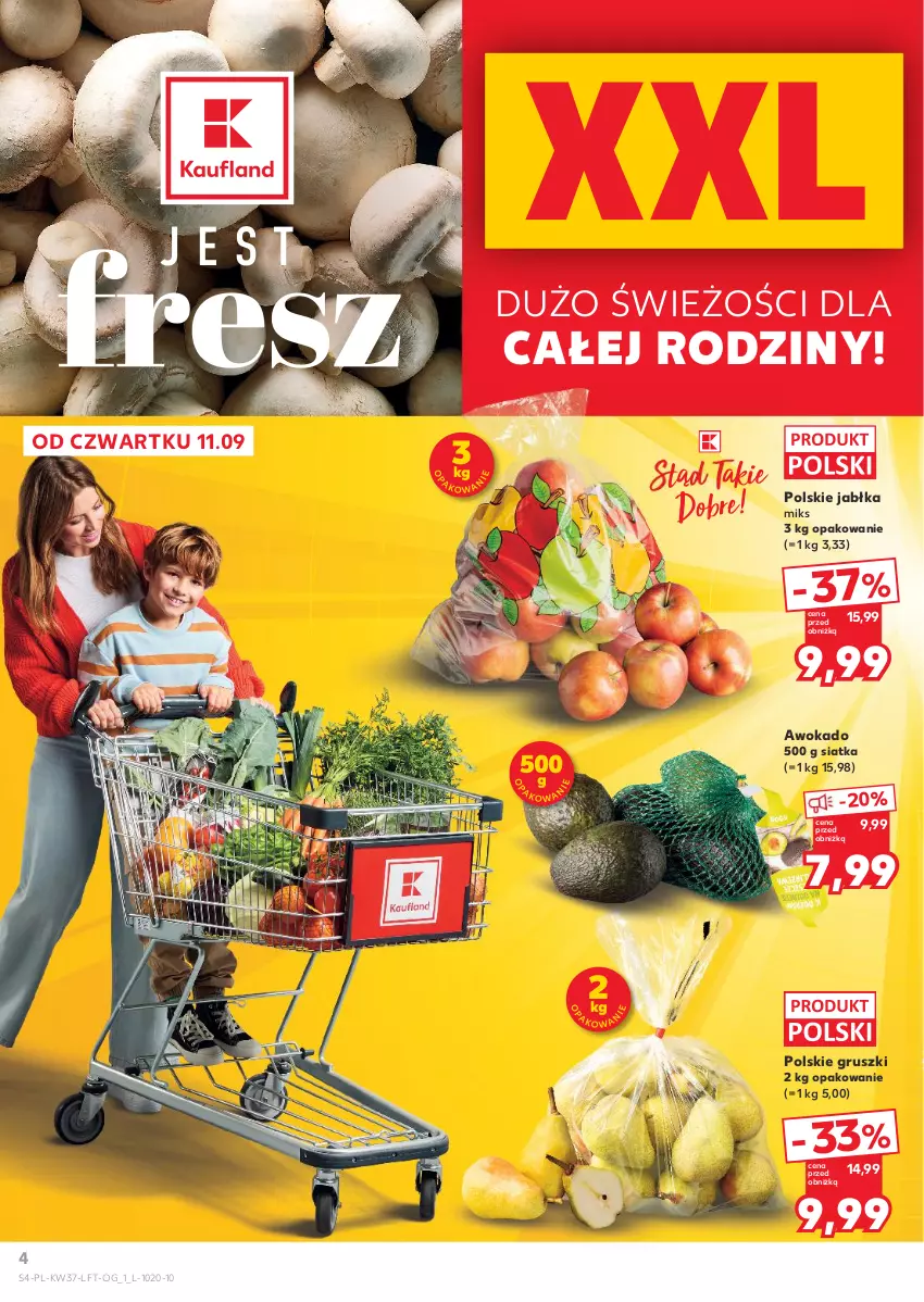 Gazetka promocyjna Kaufland - Gazetka tygodnia - ważna 11.09 do 17.09.2025 - strona 4 - produkty: Gruszki, Jabłka, Siatka
