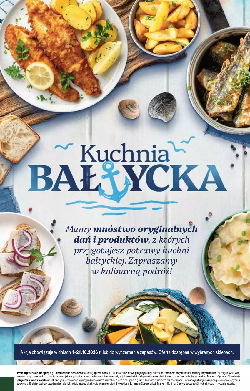 Gazetka promocyjna Stokrotka - Kuchnia Bałtycka - ważna 01.10 do 21.10.2026 - strona 1 - produkty: Gin, Mięso, Optima, Owoce, Warzywa