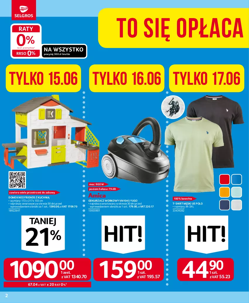 Gazetka promocyjna Selgros - Oferta przemysłowa - ważna 15.06 do 28.06.2023 - strona 2 - produkty: Odkurzacz, T-shirt, Wełna