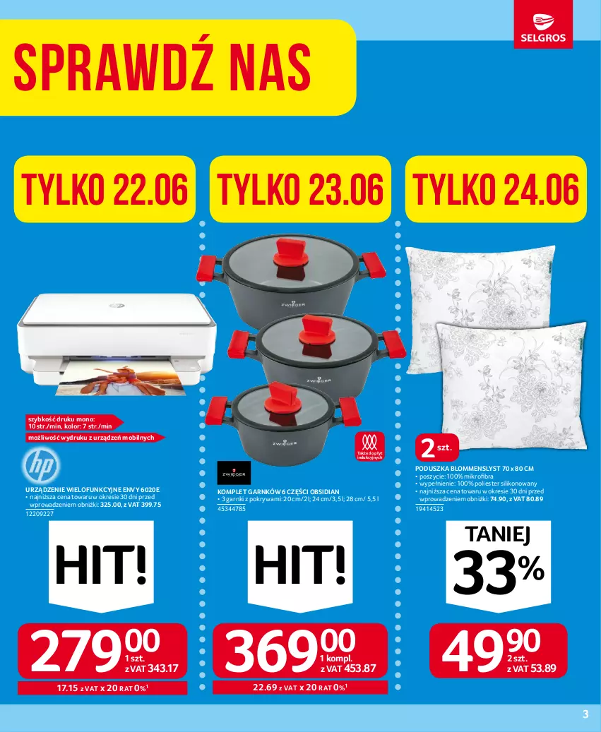 Gazetka promocyjna Selgros - Oferta przemysłowa - ważna 15.06 do 28.06.2023 - strona 3 - produkty: Mobil, Poduszka, Pokrywa, Urządzenie wielofunkcyjne