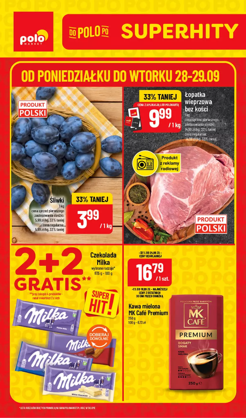 Gazetka promocyjna PoloMarket - Katalog Superhity - ważna 28.09 do 29.09.2026 - strona 1 - produkty: Czekolada, Kawa, Kawa mielona, Milka