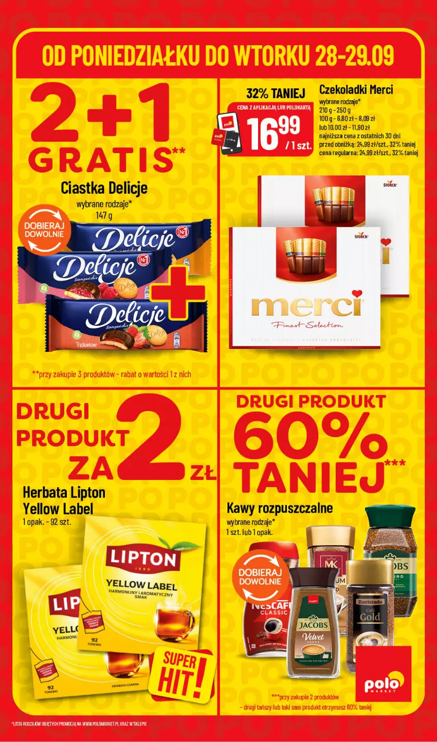 Gazetka promocyjna PoloMarket - Katalog Superhity - ważna 28.09 do 29.09.2026 - strona 5 - produkty: Ciastka, Delicje, Herbata, Lipton, Merci