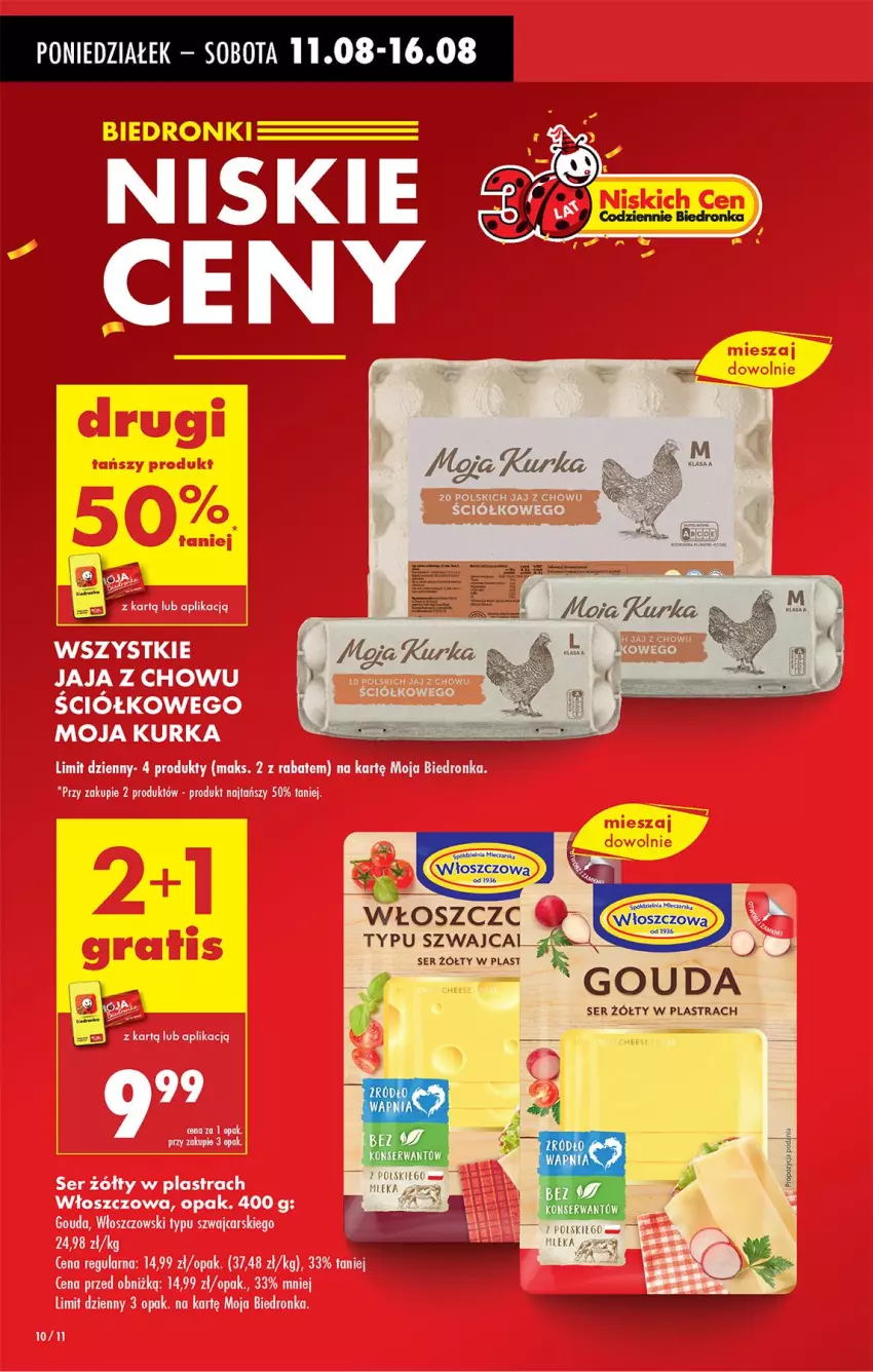 Gazetka promocyjna Biedronka - Od Poniedziałku - ważna 11.08 do 16.08.2025 - strona 10 - produkty: Gouda, Ser