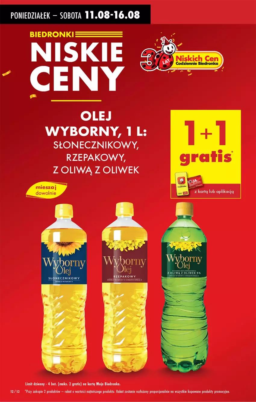 Gazetka promocyjna Biedronka - Od Poniedziałku - ważna 11.08 do 16.08.2025 - strona 12 - produkty: Gra, Olej, Por