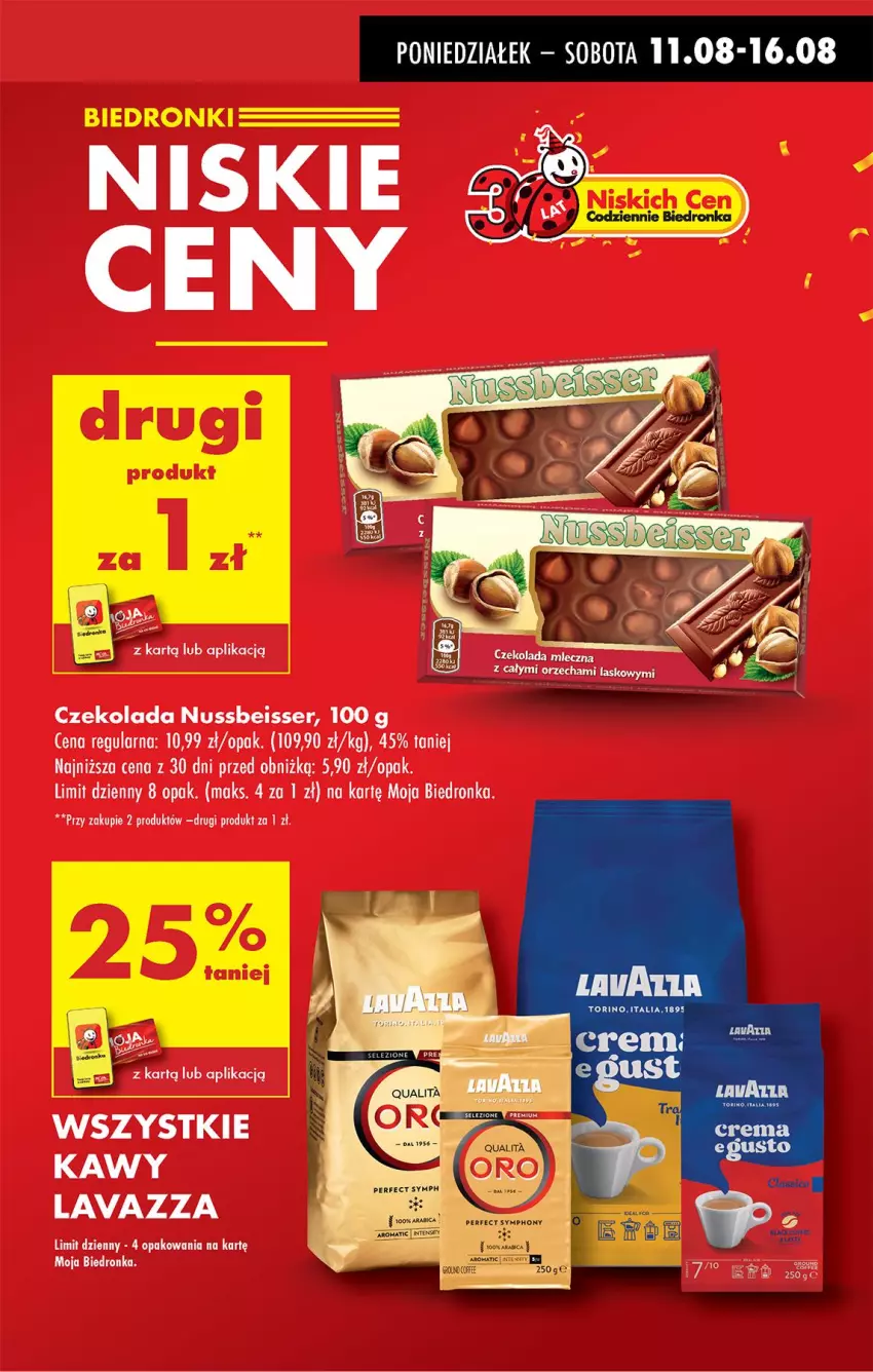 Gazetka promocyjna Biedronka - Od Poniedziałku - ważna 11.08 do 16.08.2025 - strona 13 - produkty: Czekolada, Lavazza, Ser