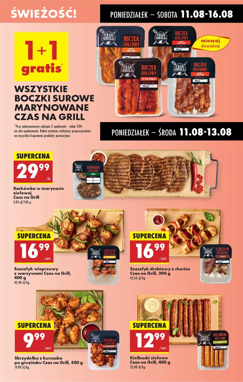 Gazetka promocyjna Biedronka - Od Poniedziałku - ważna 11.08 do 16.08.2025 - strona 29 - produkty: Boczek, Grill, Kurczak, Por, Skrzydełka z kurczaka, Warzywa