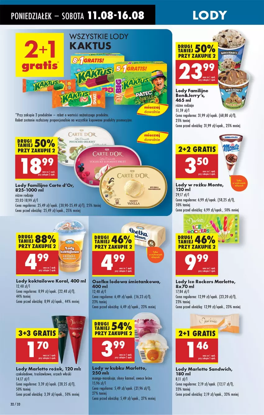 Gazetka promocyjna Biedronka - Od Poniedziałku - ważna 11.08 do 16.08.2025 - strona 38 - produkty: Fa, Gra, Lody, Monte, Por