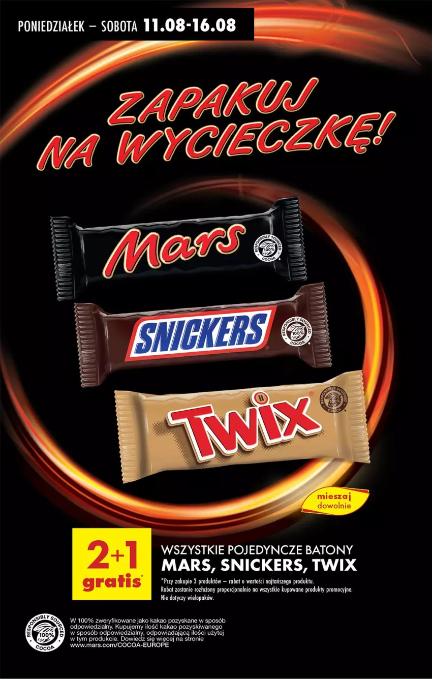 Gazetka promocyjna Biedronka - Od Poniedziałku - ważna 11.08 do 16.08.2025 - strona 64 - produkty: Baton, Kakao, Mars, Por, Snickers, Twix