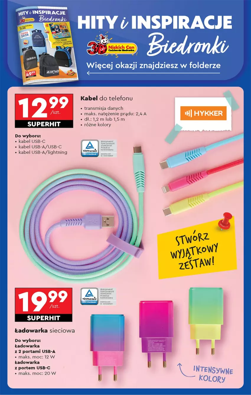 Gazetka promocyjna Biedronka - Od Poniedziałku - ważna 11.08 do 16.08.2025 - strona 66 - produkty: Kabel USB, Por, Telefon, Tran, Warka