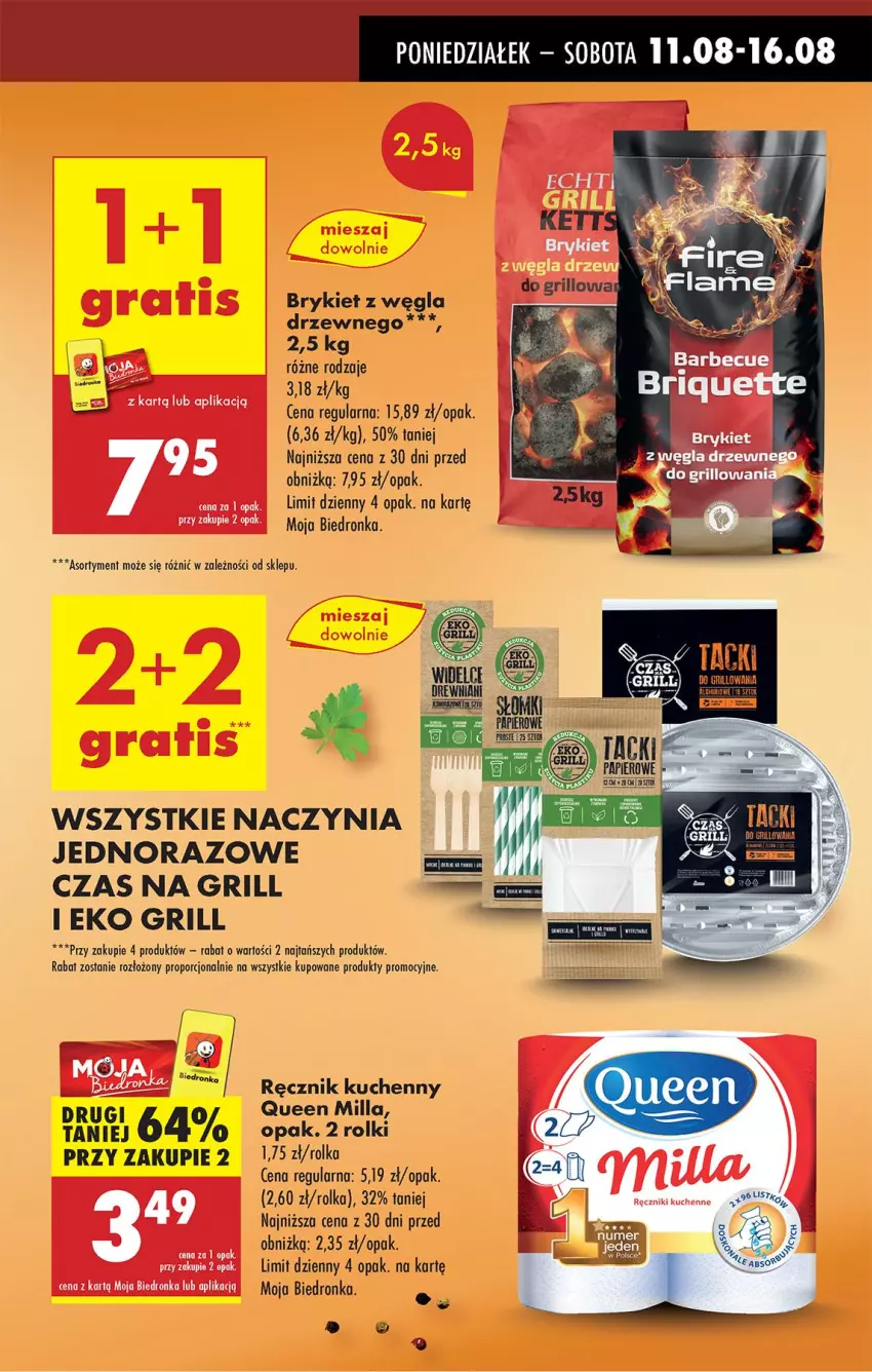 Gazetka promocyjna Biedronka - Od Poniedziałku - ważna 11.08 do 16.08.2025 - strona 9 - produkty: Grill, Por, Ręcznik, Ręcznik kuchenny, Rolki