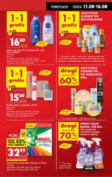 Gazetka promocyjna Biedronka - Od Poniedziałku - Gazetka - ważna od 16.08 do 16.08.2025 - strona 17 - produkty: Makijaż, Por, Gra, Balsam do ciała, Proszek do prania, Mleczko, Woda toaletowa, Ariel, Woda, Nivea