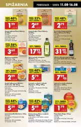 Gazetka promocyjna Biedronka - Od Poniedziałku - Gazetka - ważna od 16.08 do 16.08.2025 - strona 43 - produkty: Kasza jaglana, Makaron, Sos, Ryż, Por, Paprykarz, Królewski, Papryka, Rosół wołowy, Bulion, Bulgur, Winiary, Stek, Kawa, Dega, Lion, LANA, Rosół drobiowy, Pieprz, Rosół, Tuńczyk, Oliwa z oliwek, Wino, Obrus, Kasza, Olej, Ryż biały, LG, Oliwa