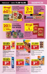 Gazetka promocyjna Biedronka - Od Poniedziałku - Gazetka - ważna od 16.08 do 16.08.2025 - strona 44 - produkty: Ciastka, Por, Gin, Gra, Cukier, Stek, Bonitki, Tera, Twix, Snickers, Wafle, Sezam, Precle, Rogal, Mars, Baton, Cukierki, Kakao, Oreo