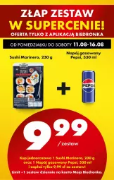 Gazetka promocyjna Biedronka - Od Poniedziałku - Gazetka - ważna od 16.08 do 16.08.2025 - strona 80 - produkty: Pepsi, Napój gazowany, Sushi, Napój
