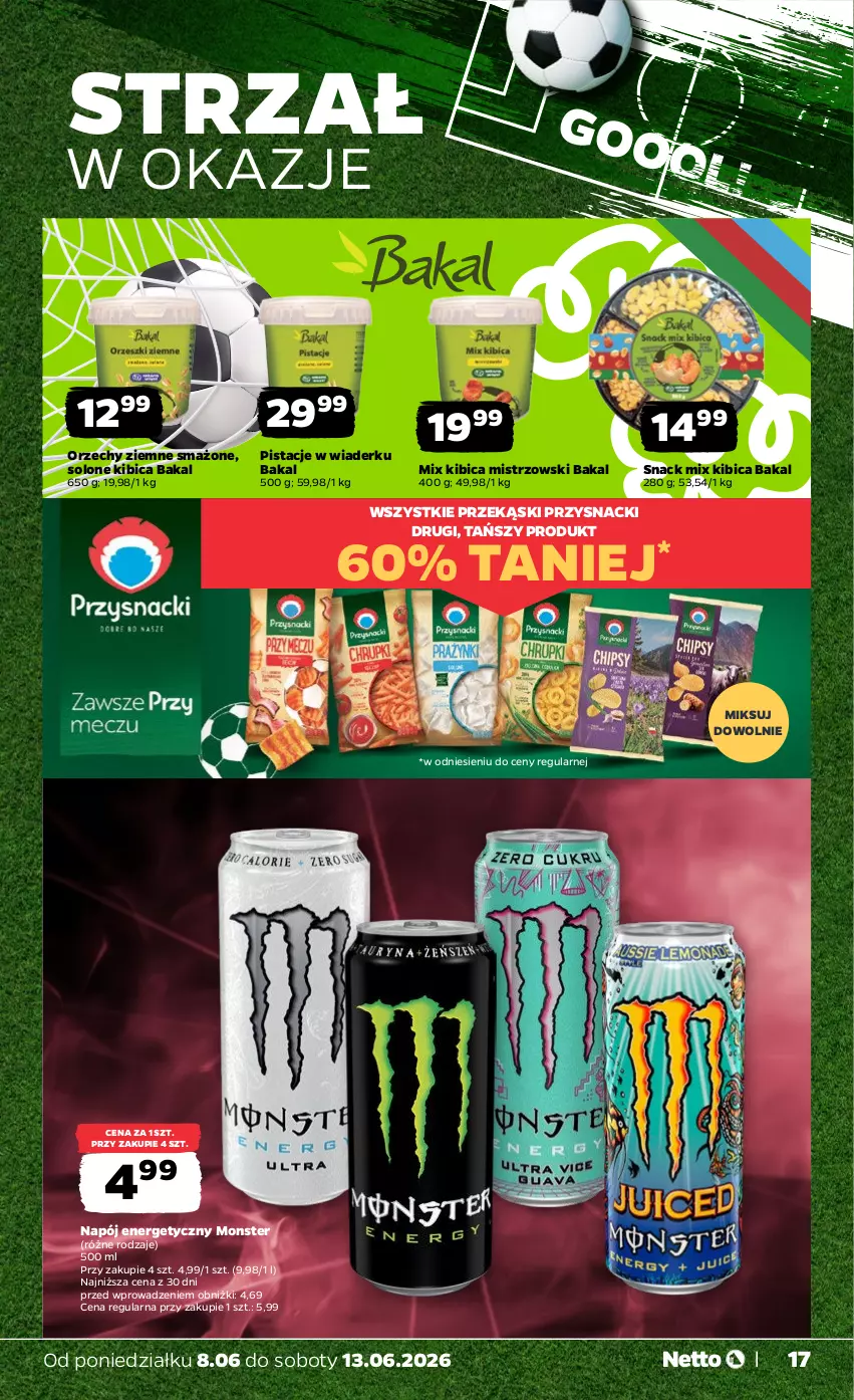 Gazetka promocyjna Netto - Od Poniedziałku - ważna 08.06 do 13.06.2026 - strona 17 - produkty: BIC, Napój, Napój energetyczny, Pistacje, Przysnacki