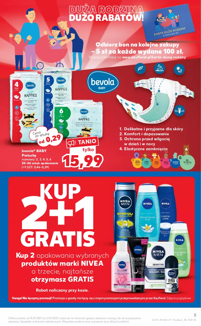 Gazetka promocyjna Kaufland - OFERTA TYGODNIA - ważna 15.07 do 21.07.2021 - strona 5 - produkty: Gra, LG, Nivea, Olej, Pieluchy, Waga