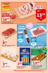 Gazetka promocyjna Auchan - Hiper porządki Supermarkety - Gazetka - ważna od 25.02 do 25.02.2021 - strona 7 - produkty: Piec, Kurczak, Mięso mielone, Kiełbasa krakowska, Parówki, Karkówka wieprzowa, Burger, Morliny, Kotlet, Kiełbasa biała, Kiełbasa, Berlinki, Mięso
