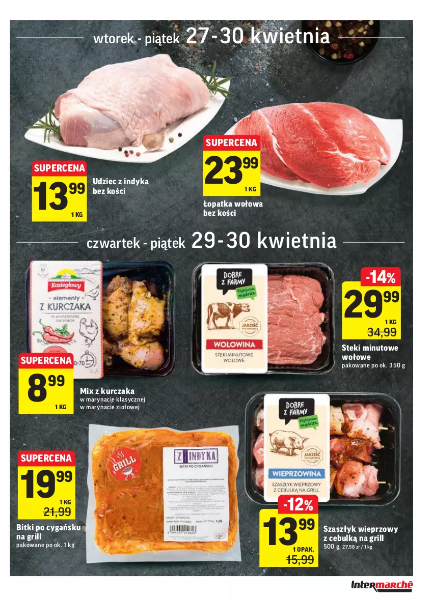 Gazetka promocyjna Intermarche - Grill majowy - ważna 27.04 do 04.05.2021 - strona 15 - produkty: Grill, Kurczak, Stek, Udziec z indyka