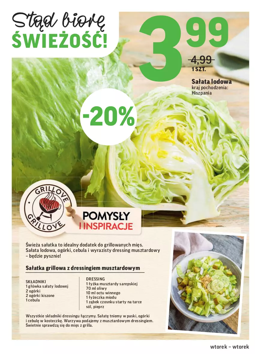 Gazetka promocyjna Intermarche - Grill majowy - ważna 27.04 do 04.05.2021 - strona 16 - produkty: Cebula, Dres, Grill, Mus, Pieprz, Sałat, Sałata lodowa, Sałatka, Sól, Warzywa