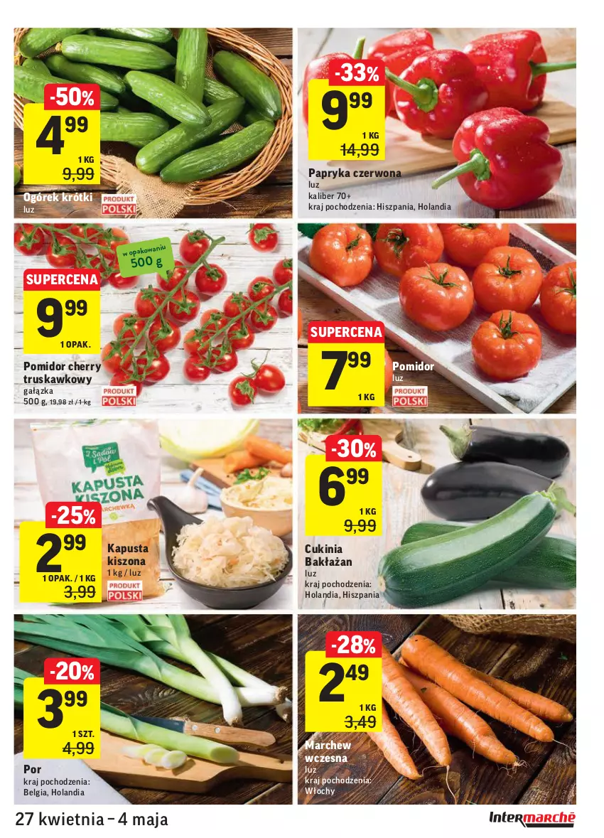 Gazetka promocyjna Intermarche - Grill majowy - ważna 27.04 do 04.05.2021 - strona 17 - produkty: LG, Ogórek, Papryka, Papryka czerwona, Por