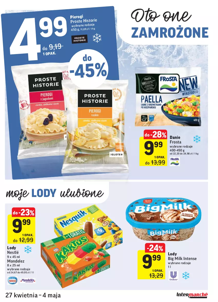 Gazetka promocyjna Intermarche - Grill majowy - ważna 27.04 do 04.05.2021 - strona 31 - produkty: Big Milk, Frosta, Lody, Nestlé, Pierogi