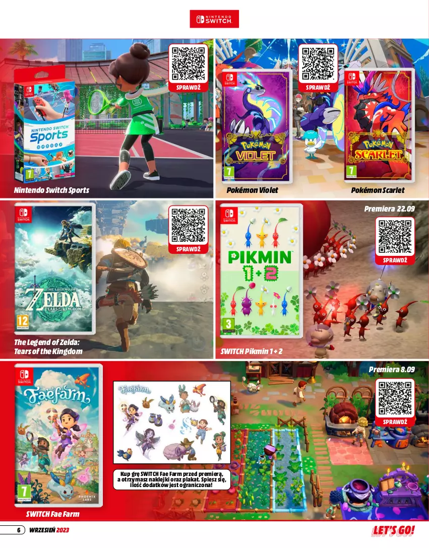 Gazetka promocyjna Media Markt - Gazetka Media Markt - ważna 01.09 do 30.09.2023 - strona 6 - produkty: Fa, Gra, Klej, Nintendo Switch, Pokémon, Por, Sport