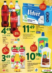 Gazetka promocyjna Intermarche - Gazetka Intermarche - Gazetka - ważna od 24.12 do 24.12.2022 - strona 13 - produkty: Sok, Papier, Coca-Cola, Papier toaletowy, Velvet, Fortuna, Rolki, Fanta, Pronto, Sprite, Fa