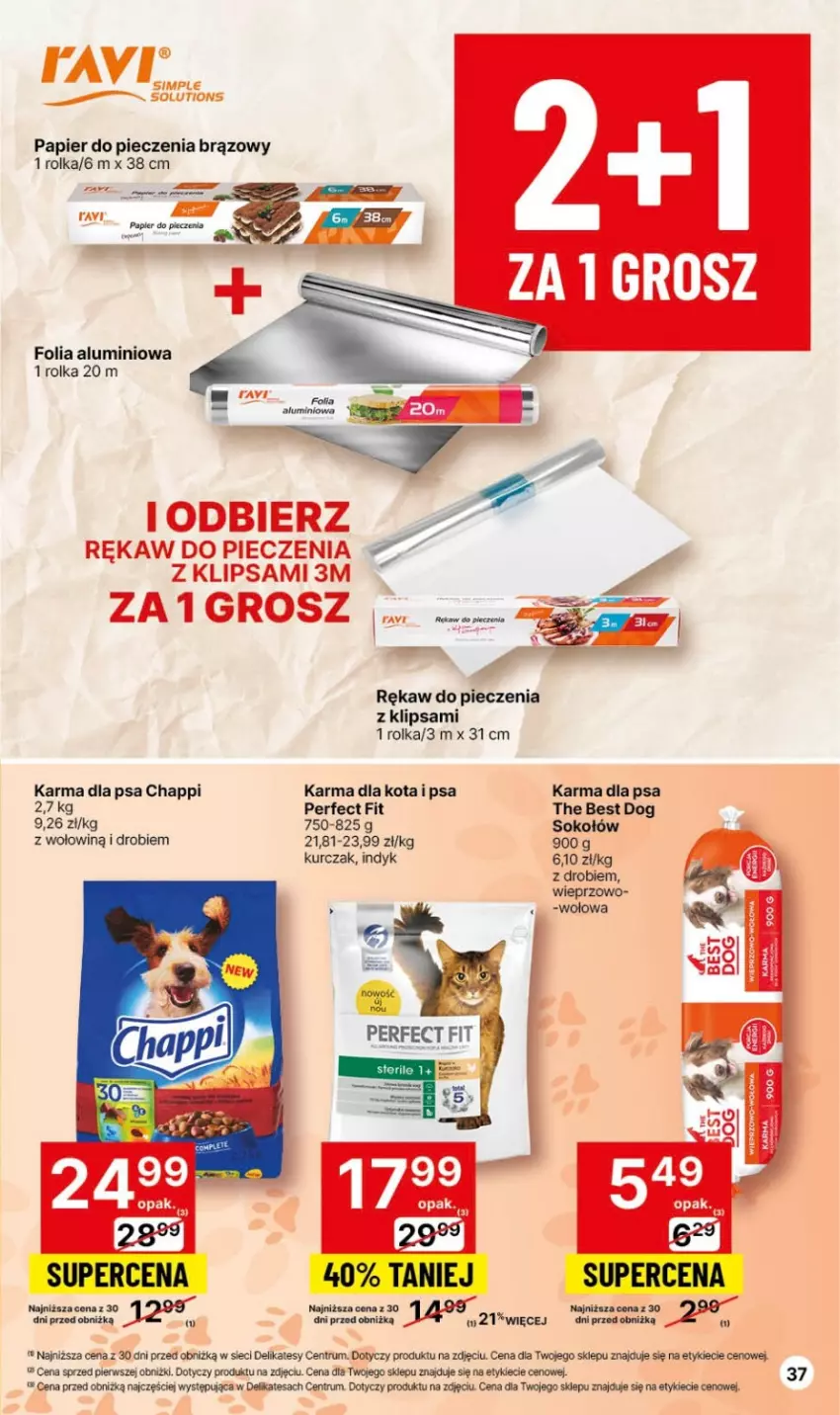 Gazetka promocyjna Delikatesy Centrum - Gazetka DC44 czw-sr - ważna 09.11 do 15.11.2023 - strona 37 - produkty: Chappi, Fa, Folia aluminiowa, Kurczak, Papier, Papier do pieczenia, Piec, Rękaw do pieczenia, Rum, Sok, Sokołów