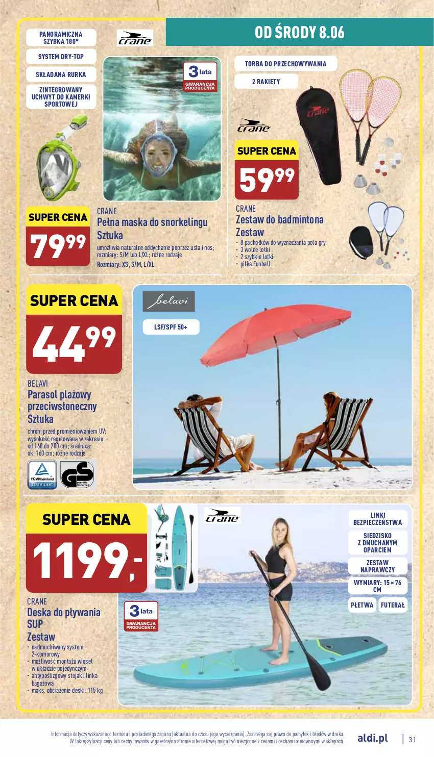 Gazetka promocyjna Aldi - Pełny katalog - ważna 06.06 do 11.06.2022 - strona 31 - produkty: Gry, Inka, Maska, NBA, Parasol, Piec, Por, Siedzisko, Sok, Sport, Stojak, Tera, Top, Torba