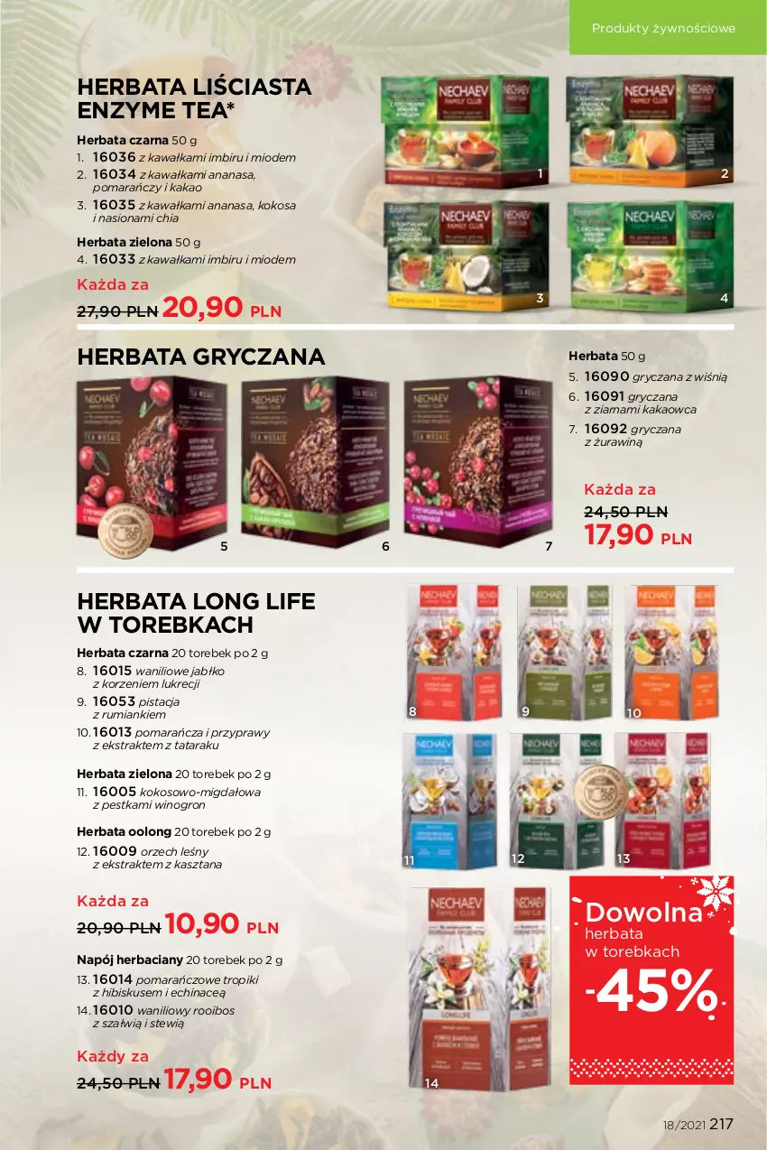 Gazetka promocyjna Faberlic - Gazetka - ważna 06.12 do 26.12.2021 - strona 217 - produkty: Ananas, Chia, Gry, Herbata, Herbata czarna, Hibiskus, Imbir, Kakao, Kawa, Kokos, Napój, Przyprawy, Rum, Torebka, Wino