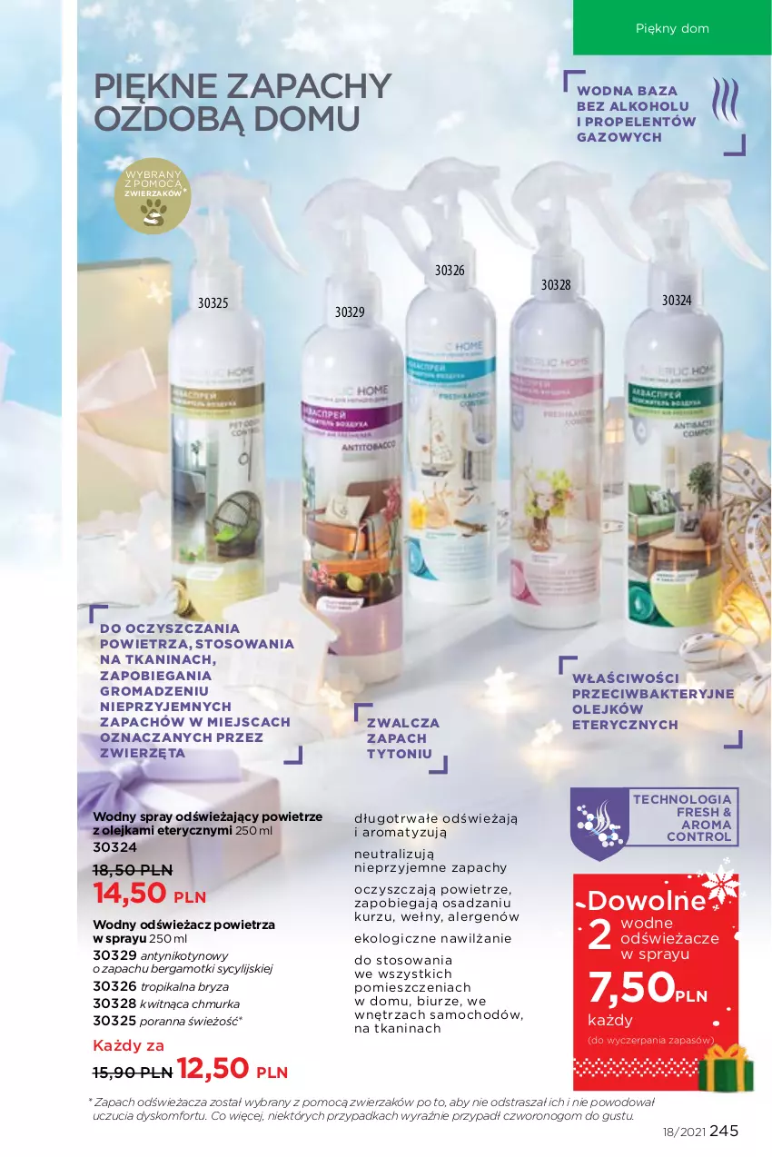 Gazetka promocyjna Faberlic - Gazetka - ważna 06.12 do 26.12.2021 - strona 245 - produkty: Bryza, Control, Odświeżacz powietrza, Olej, Por, Zwierzęta