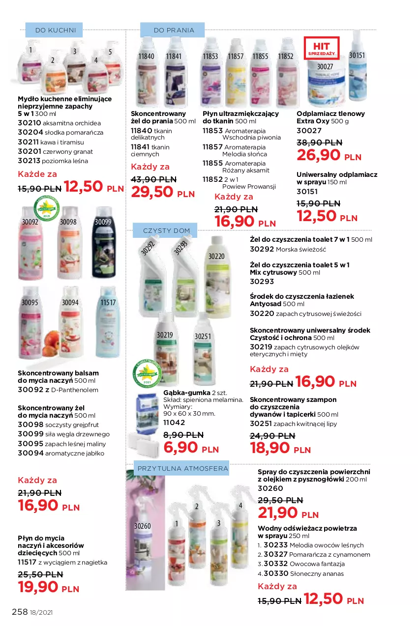 Gazetka promocyjna Faberlic - Gazetka - ważna 06.12 do 26.12.2021 - strona 258 - produkty: Aksam, Ananas, Balsam do mycia naczyń, Do mycia naczyń, Dywan, Dzieci, Fa, Fanta, Gra, Granat, Grejpfrut, Kawa, Maliny, Mydło, Odplamiacz, Odświeżacz powietrza, Olej, Piwo, Płyn do mycia, Płyn do mycia naczyń, Róża, Spray do czyszczenia, Szampon, Tera