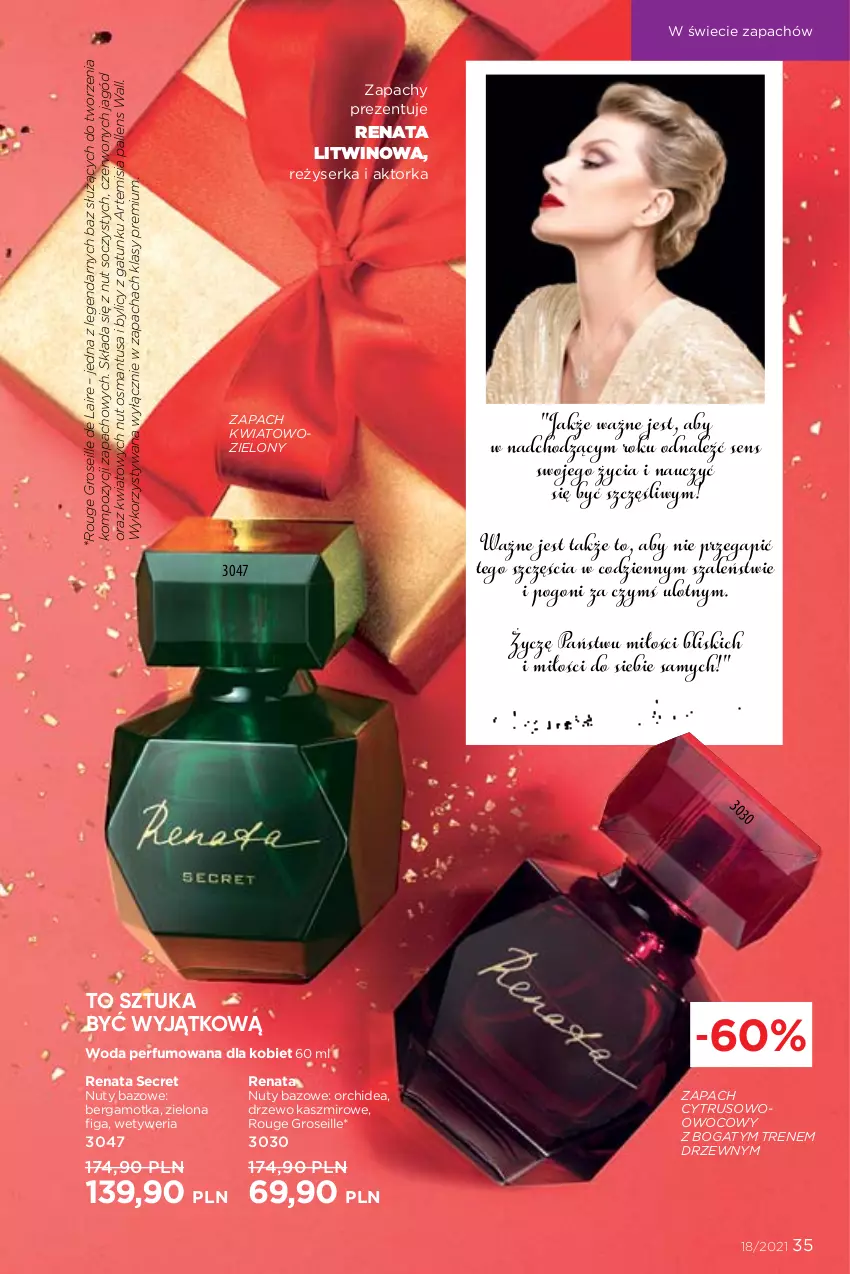 Gazetka promocyjna Faberlic - Gazetka - ważna 06.12 do 26.12.2021 - strona 35 - produkty: Nuty, Orka, Perfum, Ser, Szal, Wino, Woda, Woda perfumowana