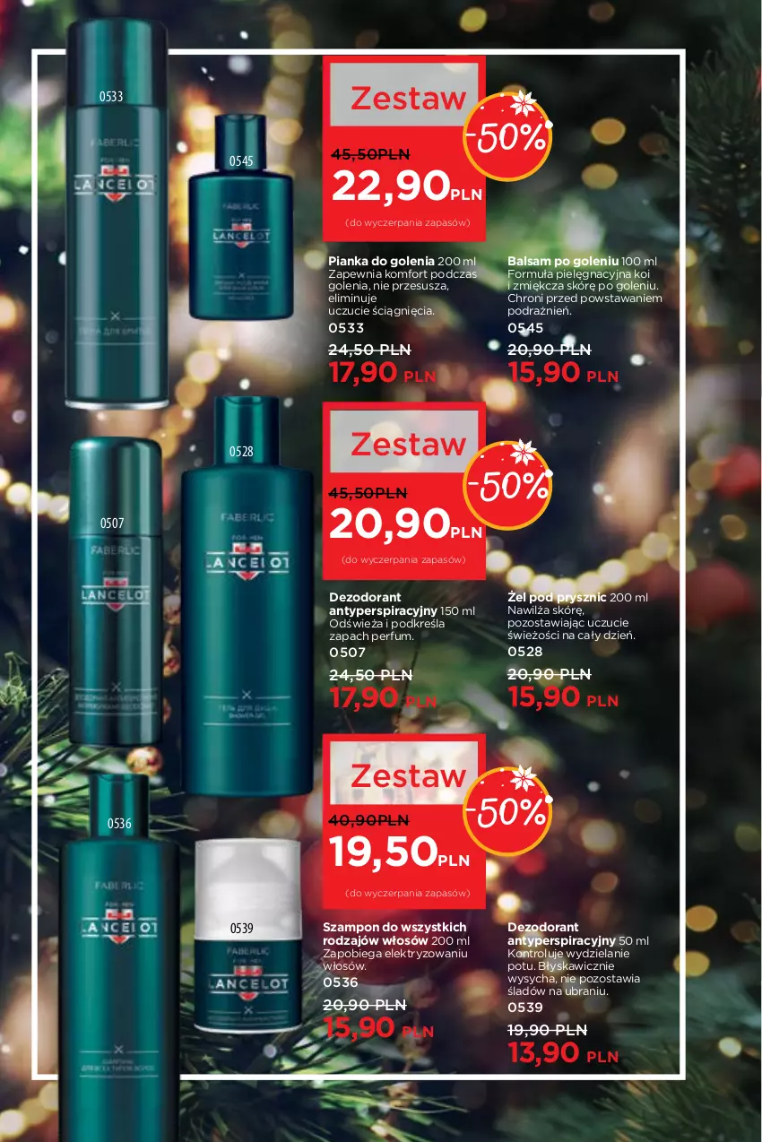 Gazetka promocyjna Faberlic - Gazetka - ważna 06.12 do 26.12.2021 - strona 58 - produkty: Balsam po goleniu, Dezodorant, Perfum, Pianka do golenia, Szampon