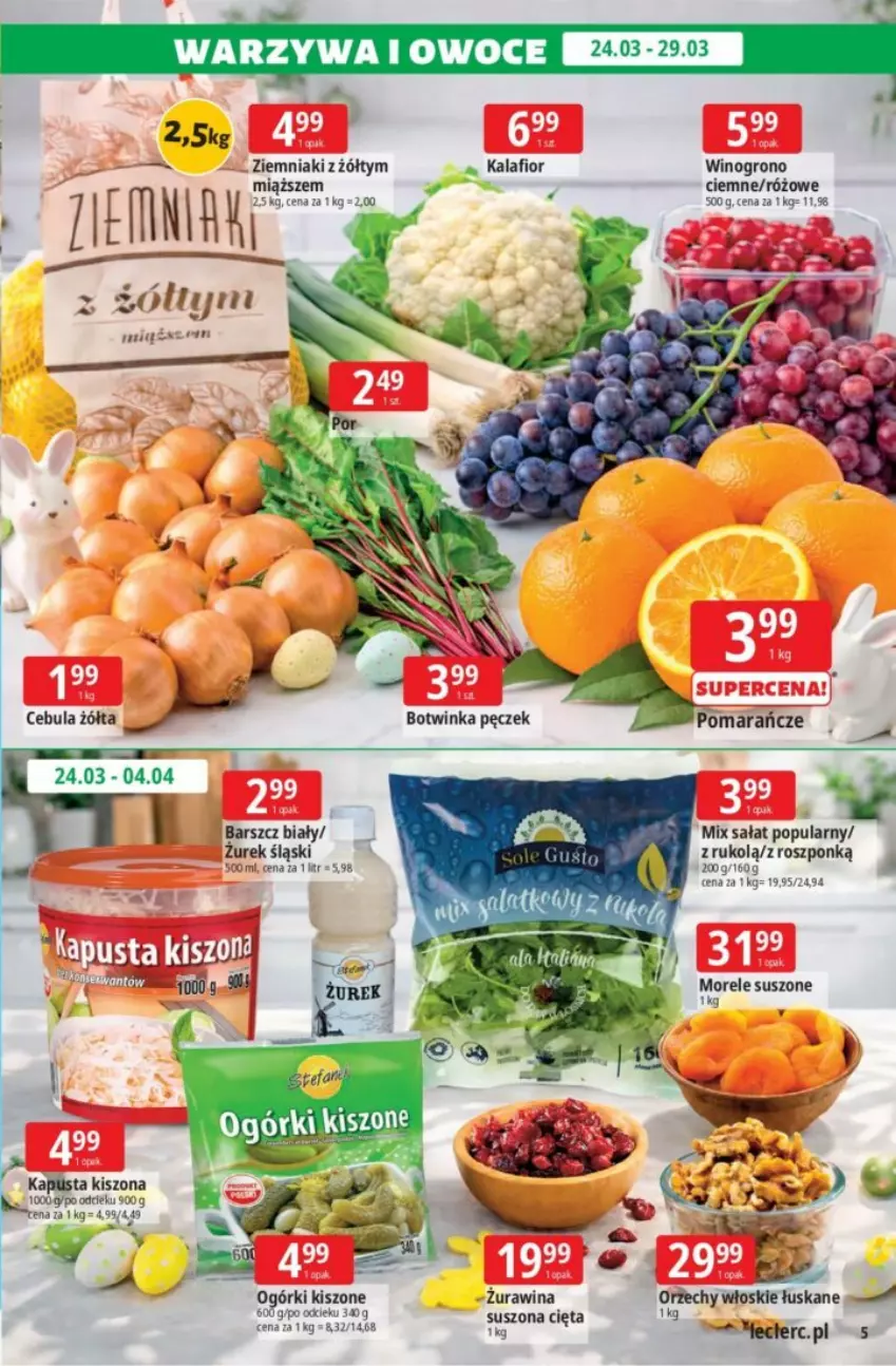 Gazetka promocyjna E Leclerc - ważna 26.03 do 04.04.2026 - strona 29 - produkty: Cebula, Kalafior, Orzechy włoskie, Owoce, Pomarańcze, Sałat, Warzywa, Warzywa i owoce, Wino, Ziemniaki