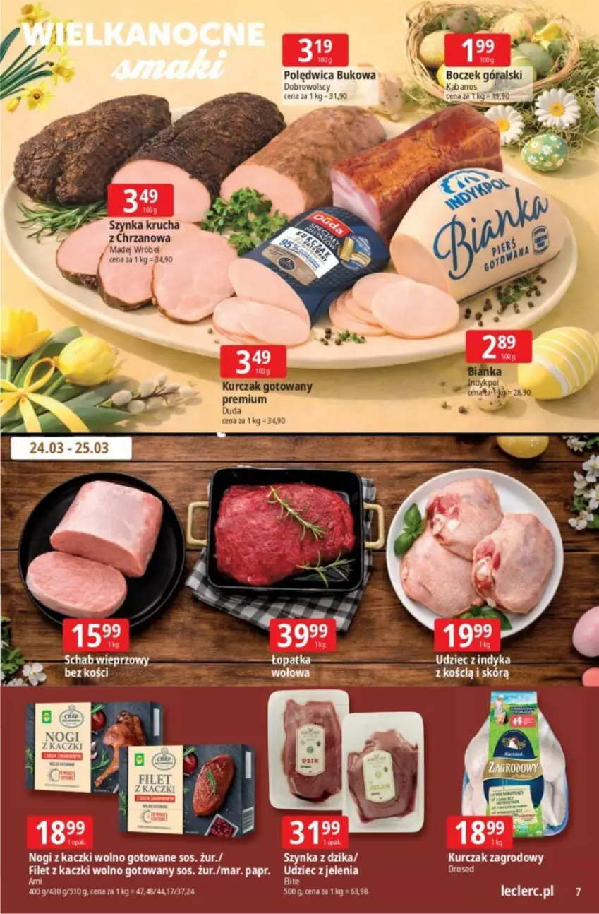 Gazetka promocyjna E Leclerc - ważna 26.03 do 04.04.2026 - strona 31 - produkty: Boczek, Chrzan, Kurczak, Sos, Szynka, Udziec z indyka