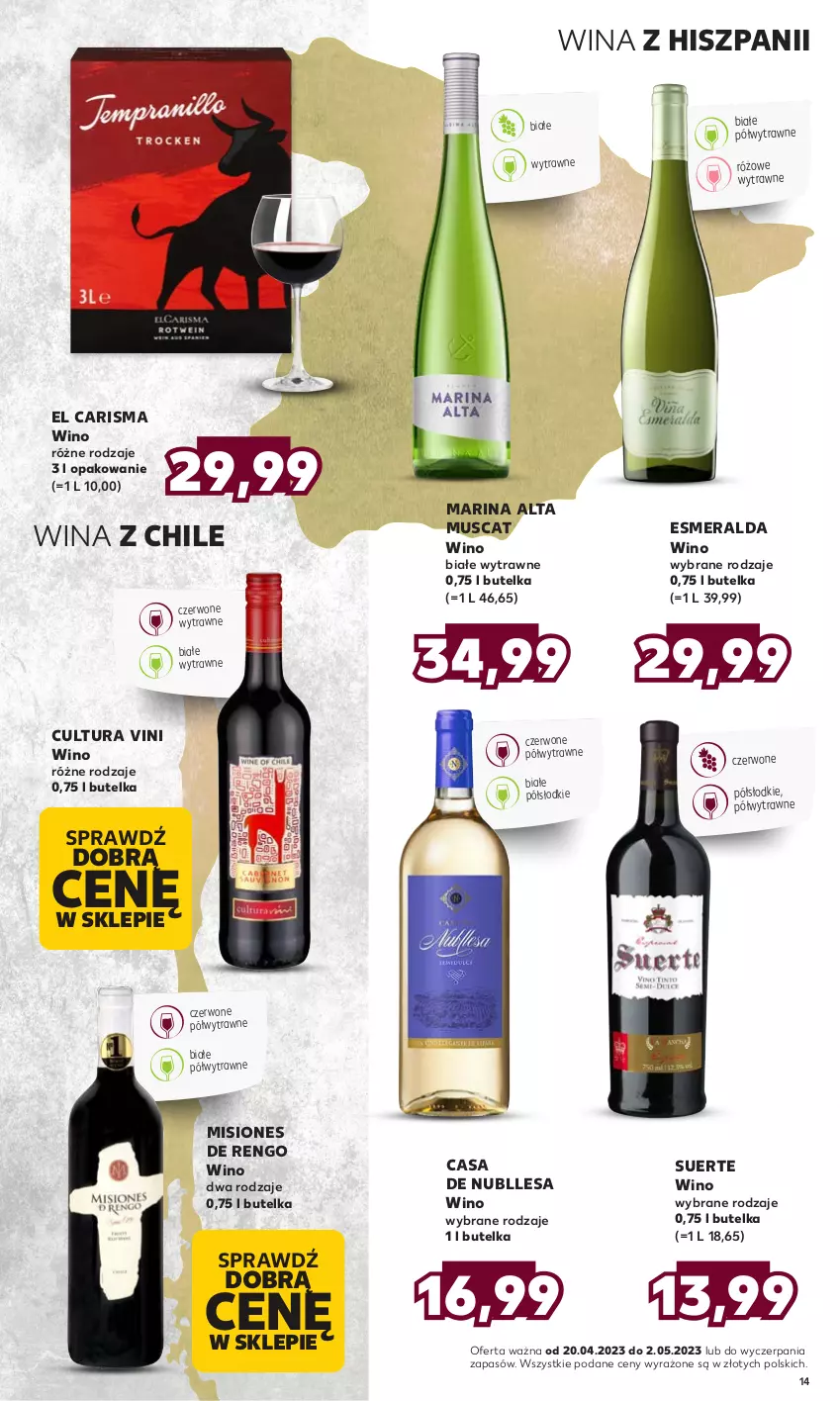 Gazetka promocyjna Kaufland - Barek Kauflandu - ważna 20.04 do 02.05.2023 - strona 14 - produkty: Mus, Wino, Wino białe, Wino czerwone