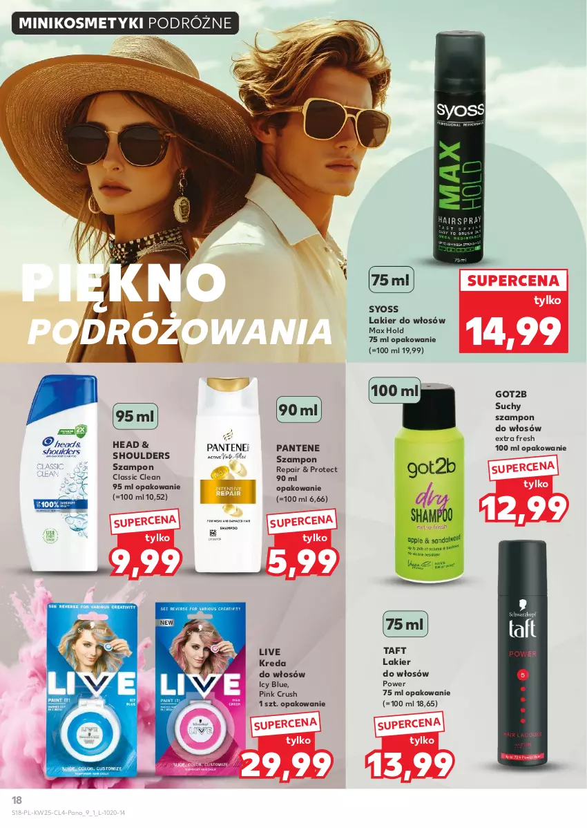 Gazetka promocyjna Kaufland - Kaufland - ważna 18.06 do 02.07.2025 - strona 18 - produkty: Got2b, Lakier, Lakier do włosów, Pantene, Suchy szampon, Syoss, Szampon, Taft
