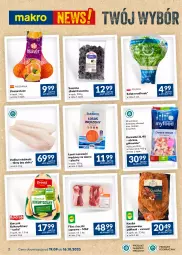 Gazetka promocyjna Makro - Najlepsze oferty - oferta z alkoholem - Gazetka - ważna od 16.10 do 16.10.2023 - strona 2 - produkty: Kurczak, Glazura, Halibut, Kaczka, Pomarańcze, Kaczka faszerowana, Sałat, Krewetki, Renifer, Lazur, Jabłka, Fa