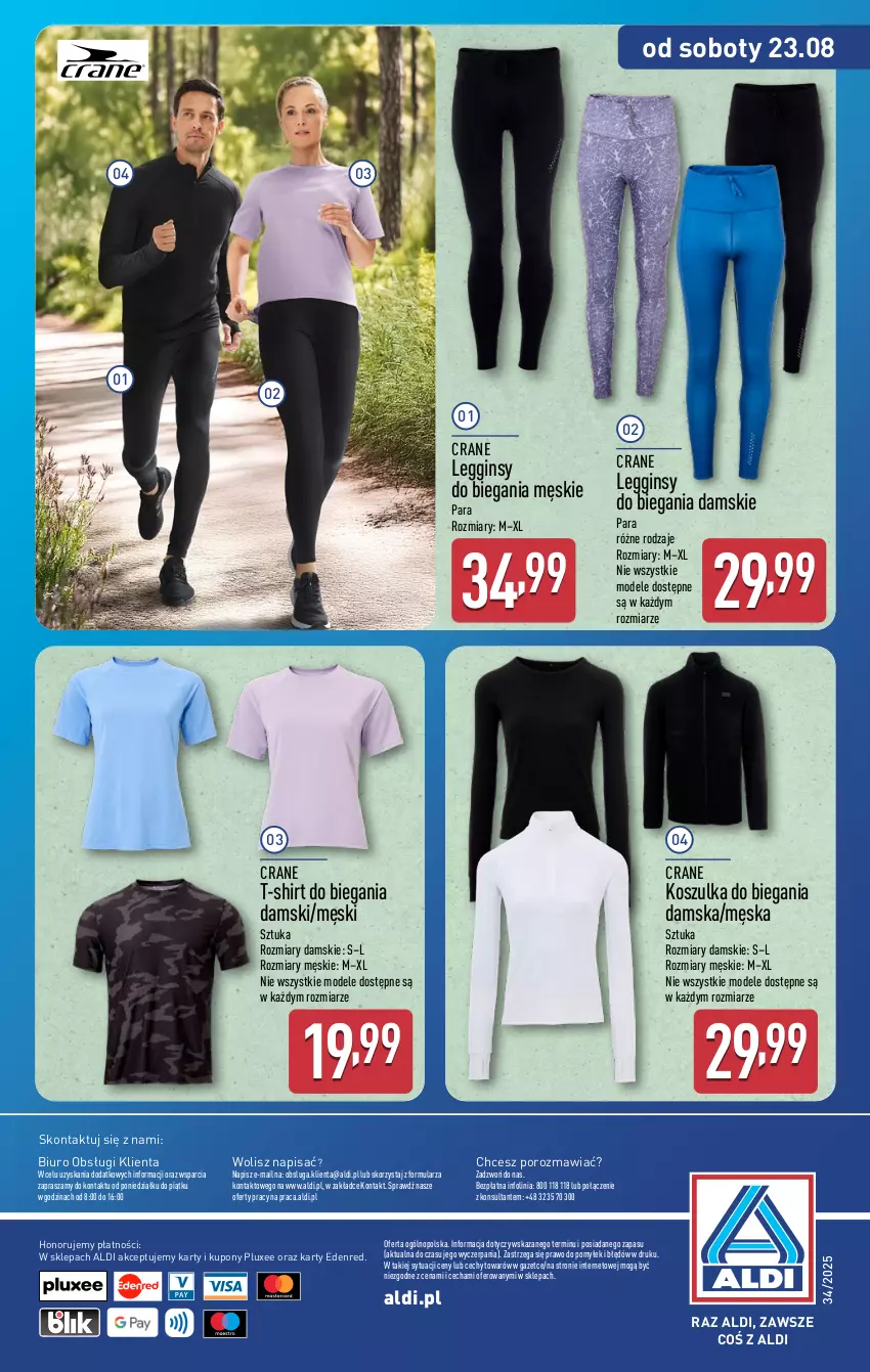 Gazetka promocyjna Aldi - Artykuły przemysłowe i tekstylia - ważna 20.08 do 23.08.2025 - strona 14 - produkty: Biuro, Gin, Kosz, Koszulka, Legginsy, O nas, Por, T-shirt