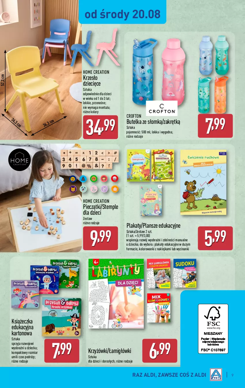 Gazetka promocyjna Aldi - Artykuły przemysłowe i tekstylia - ważna 20.08 do 23.08.2025 - strona 9 - produkty: Dzieci, Klej, Krzesło, Piec