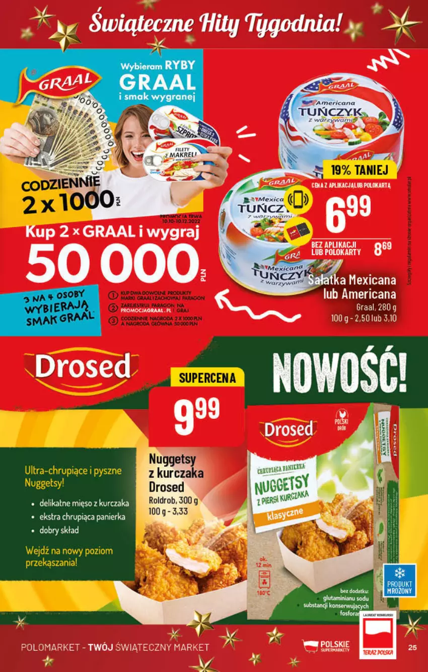 Gazetka promocyjna PoloMarket - Gazetka pomocyjna - ważna 23.11 do 29.11.2022 - strona 25 - produkty: Gra, Graal, Kurczak, Mięso, Por, Tuńczyk, Warzywa