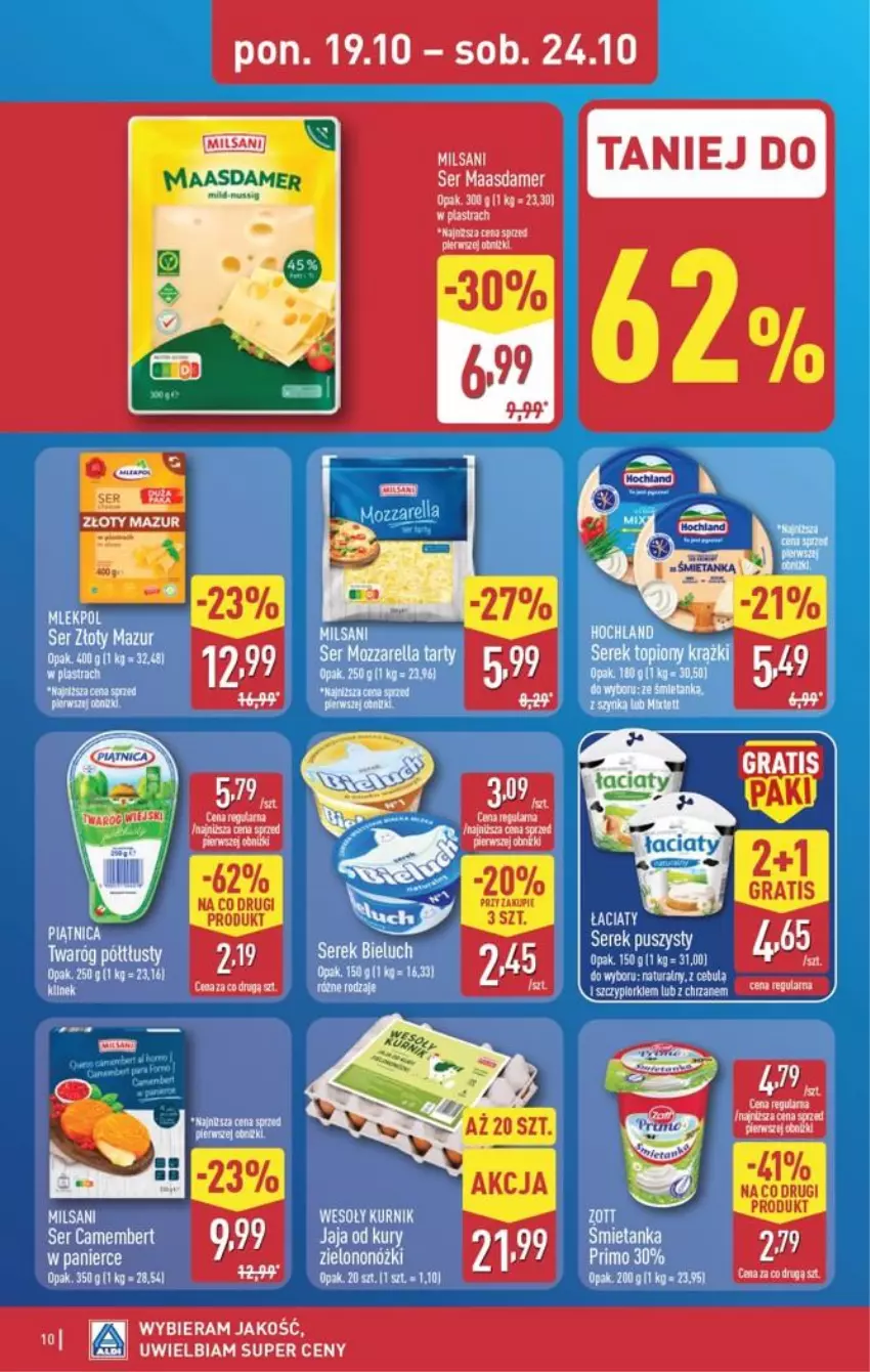 Gazetka promocyjna Aldi - Pełna oferta - ważna 19.10 do 24.10.2026 - strona 10 - produkty: Gra, Maasdam, Ser, Twaróg