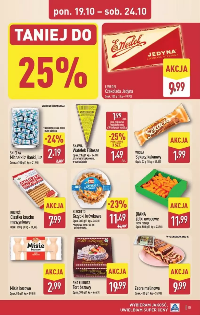 Gazetka promocyjna Aldi - Pełna oferta - ważna 19.10 do 24.10.2026 - strona 15 - produkty: Czekolada, Kakao, Kawa, Michałki, Sękacz, Wafelek