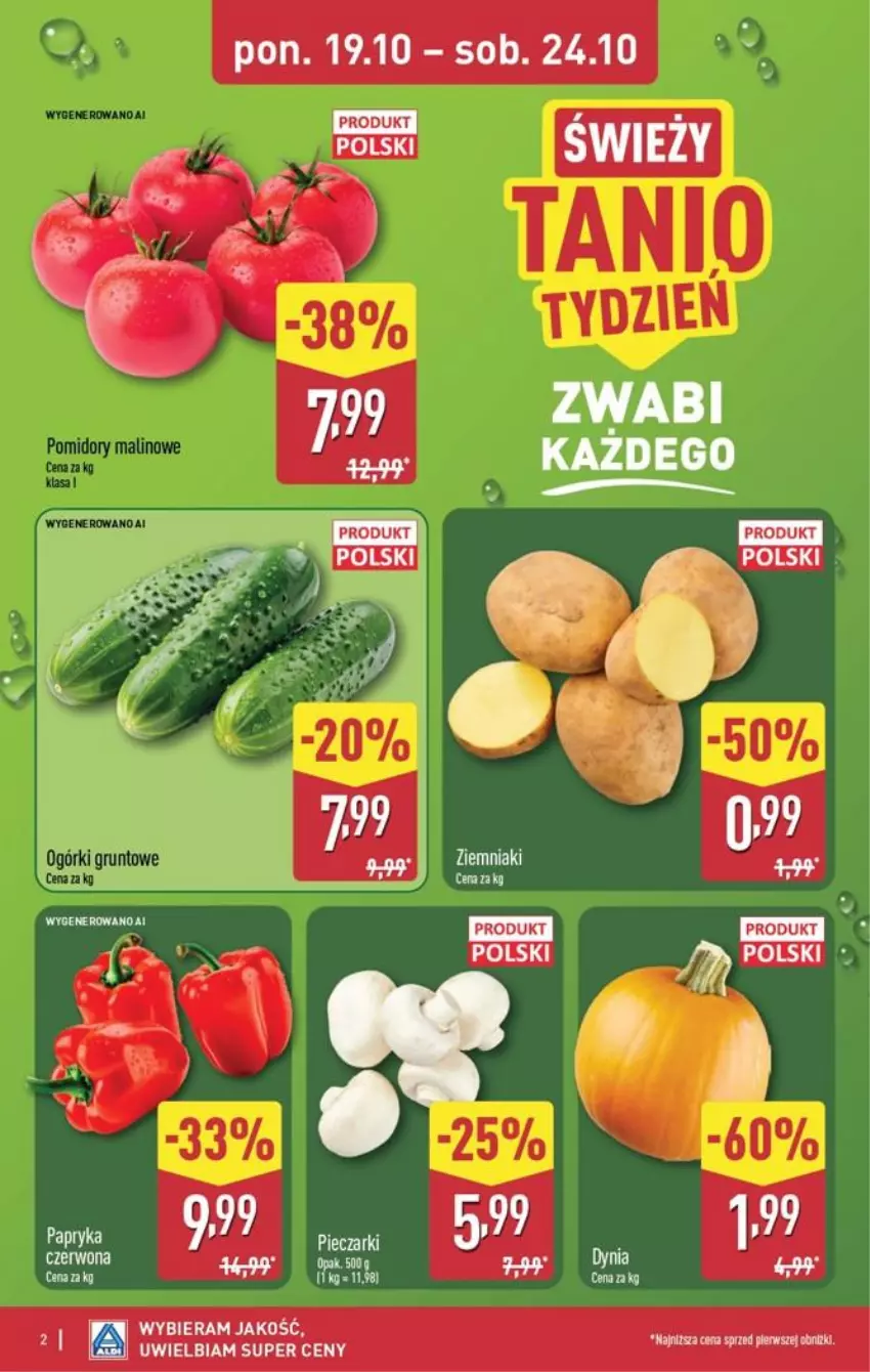 Gazetka promocyjna Aldi - Pełna oferta - ważna 19.10 do 24.10.2026 - strona 2 - produkty: Fa, Papryka, Piec, Ser, Ziemniaki