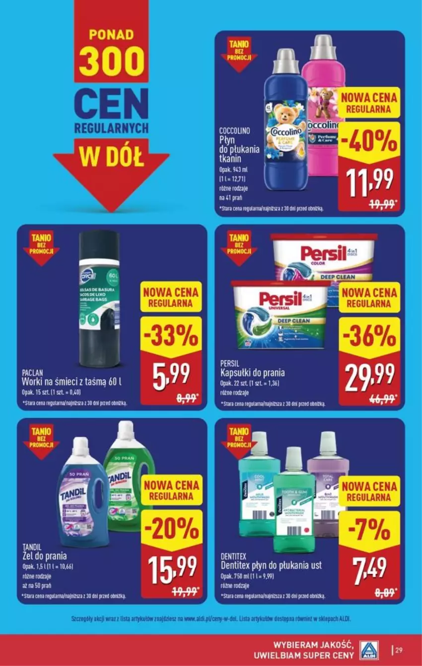 Gazetka promocyjna Aldi - Pełna oferta - ważna 19.10 do 24.10.2026 - strona 29 - produkty: Brit, Coccolino, LG, Płyn do płukania, Worki na śmiec, Worki na śmieci