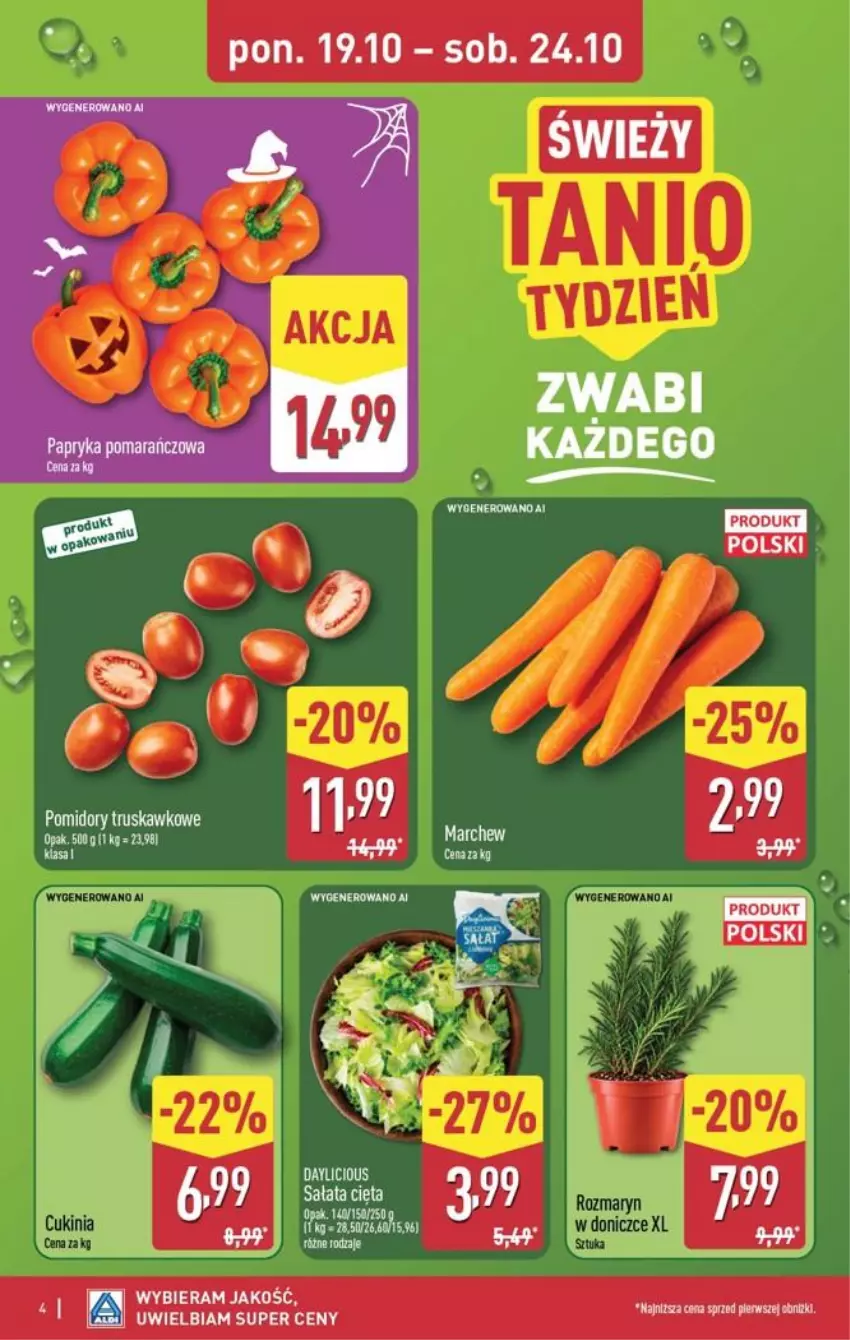 Gazetka promocyjna Aldi - Pełna oferta - ważna 19.10 do 24.10.2026 - strona 4 - produkty: Pomidory, Sałat