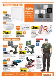 Gazetka promocyjna Obi - Gazetka OBI - Gazetka - ważna od 14.09 do 14.09.2021 - strona 15 - produkty: Grzejnik, Przewód, Szlifierka kątowa, Czapka, T-shirt, Warka, Tarka, Lion, Wkręt, Rękawice, Obuwie, Wkrętarka, Spodnie, Szlifierka, Bosch, Maska, Grzejnik stalowy, Akumulator, Einhell
